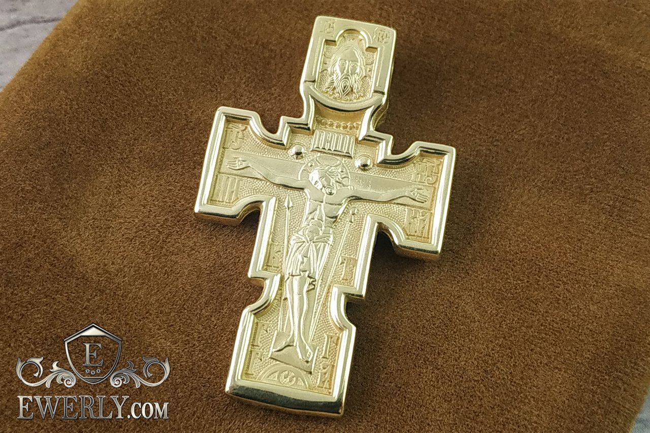 Золотой крестик мужской православный (14.5 г) купить по цене 65657 руб сдоставкой в Ростов-на-Дону.