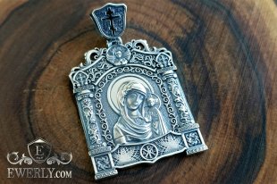 Pectoral icon of the Kazan Mother of God, фото